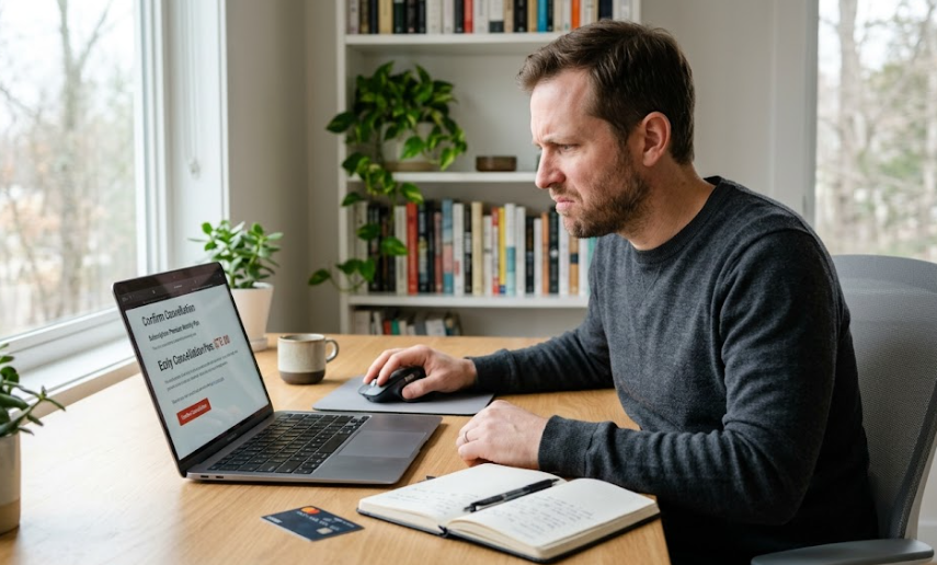 Man working on laptop at desk