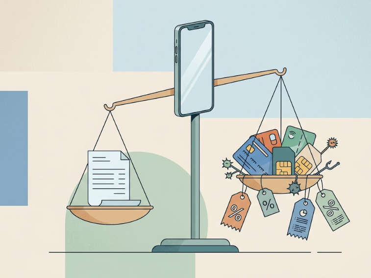 Balance between documents and credit cards